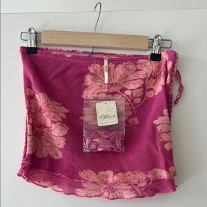 Pink Floral Knit Top